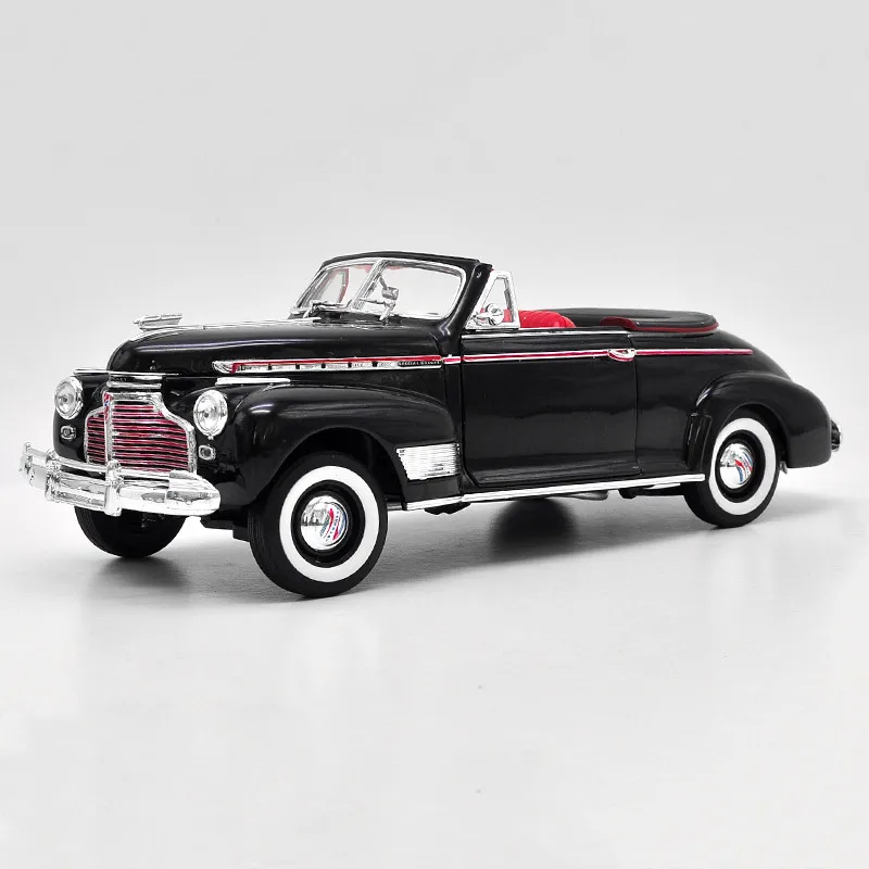 Черный Высокая имитация 1:18 Chevrolet 1941 специальный роскошный сплав в кузове «Кабриолет», металлическая коллекция и подарок классическая модель автомобиля - Цвет: Черный