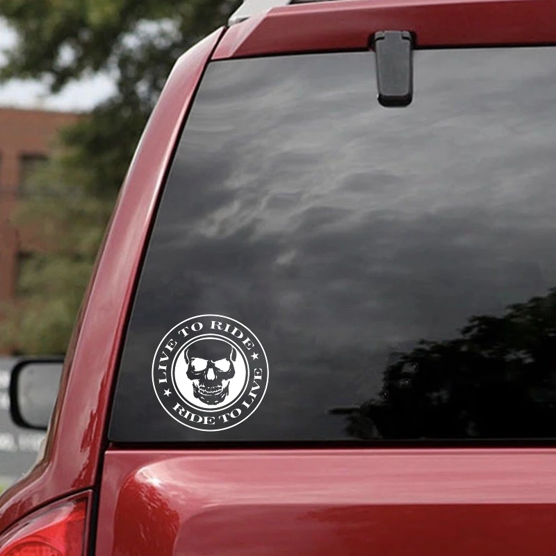 

Personality Car Stickers Live To Ride Accessories Motorcycle Cover Scratches Waterproof PVC 15cm *15cm