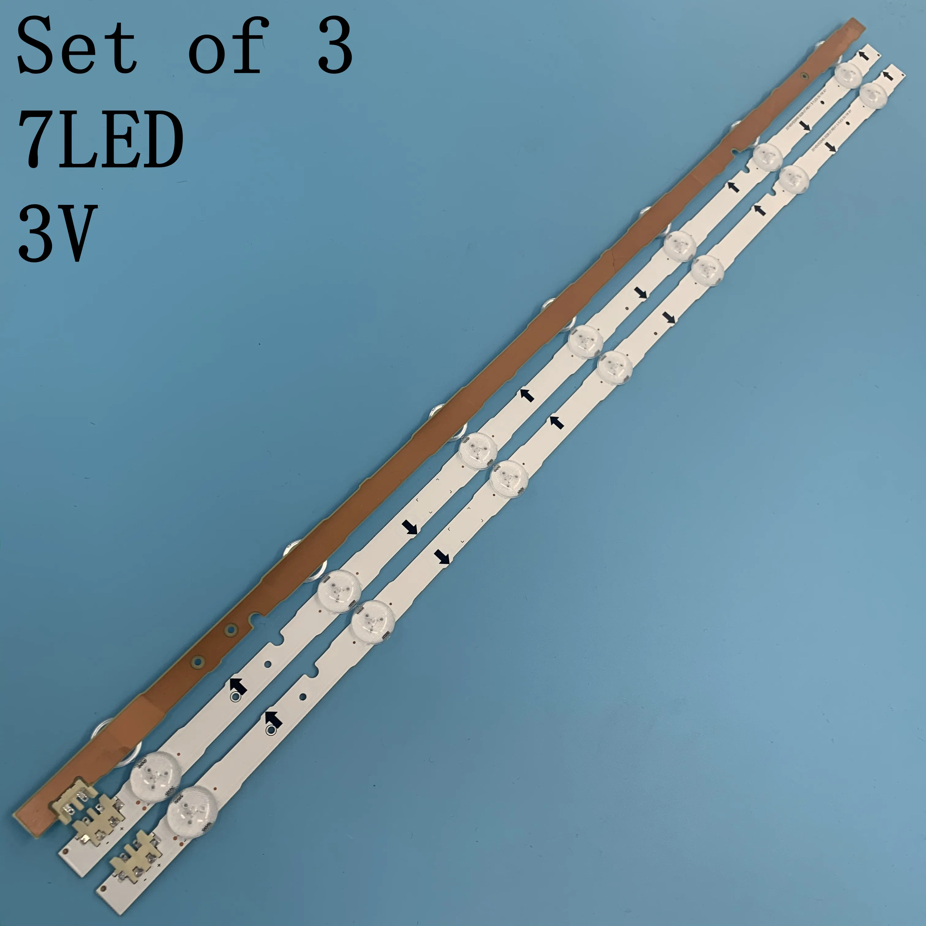 (Новый комплект) 3 шт. 7 светодиодов 650 мм Светодиодная лента для подсветки