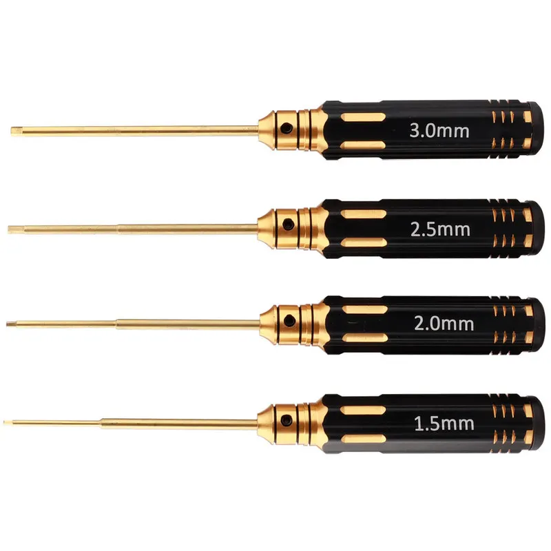 1.5mm 2.0mm 2.5mm 3.0mm Phillips Screwdriver Cross Screw Driver Non-slip Titanium Plating Process Repairing Tool for RC Aircraft |