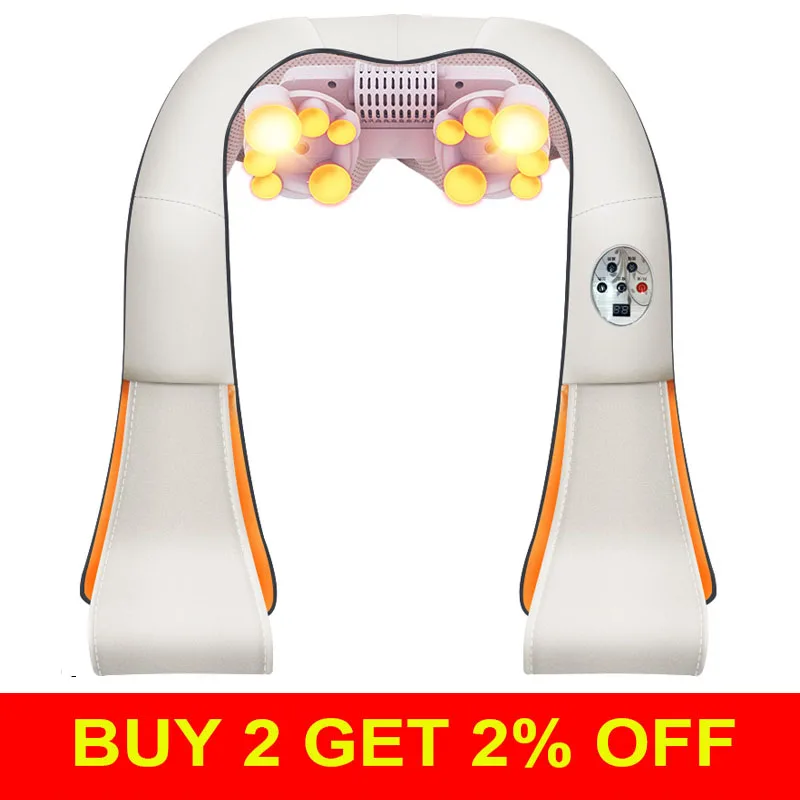 Дешевый электрический шиацу U образный массажер для спины шеи плеч|Массажная