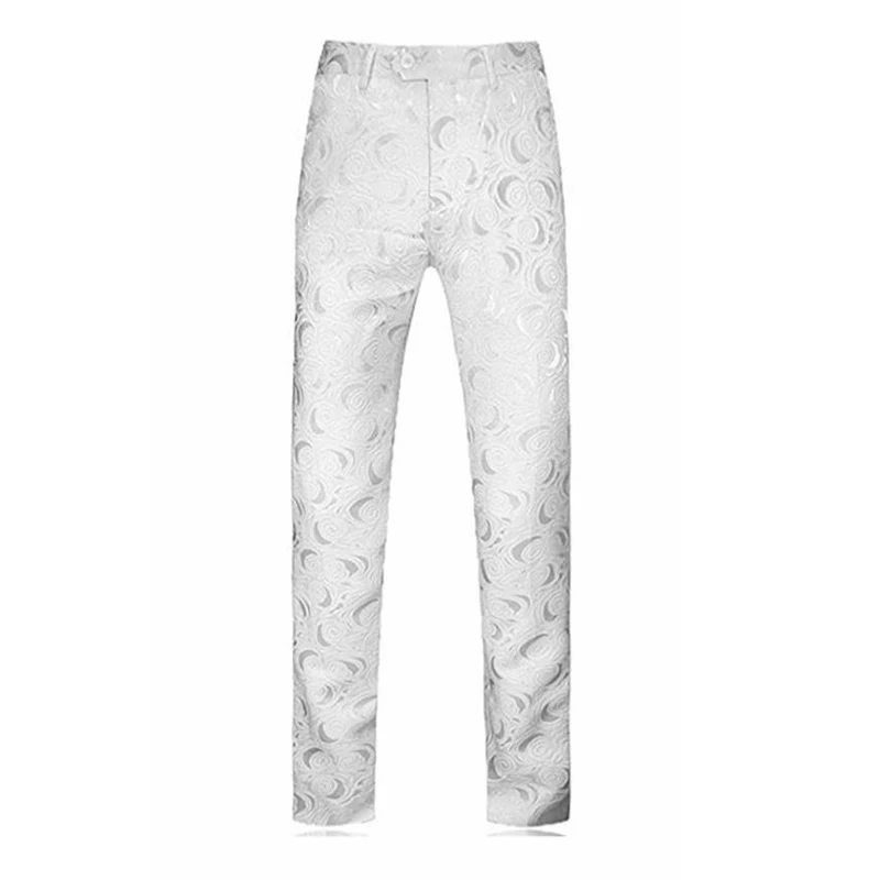 White One Button Men Suit Jacquard with Pants Tuxedo Shawl Collar Man Wedding Custom Made Two Pieces (Jacket+Pants) | Свадьбы и