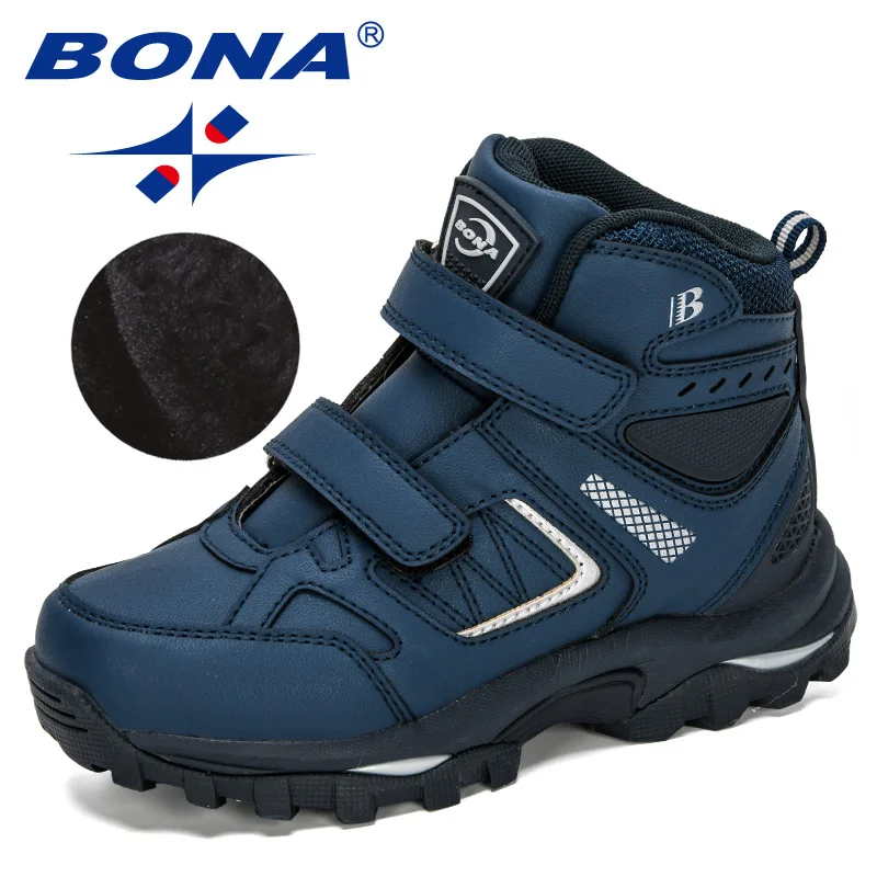 Кроссовки Детские BONA для мальчиков и девочек повседневные плюшевые теплые 2020 |