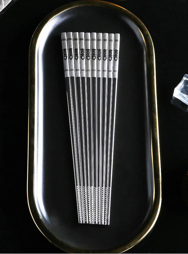 10 пар в комплекте Китайские палочки дозирующая детская ложка для двойное счастье