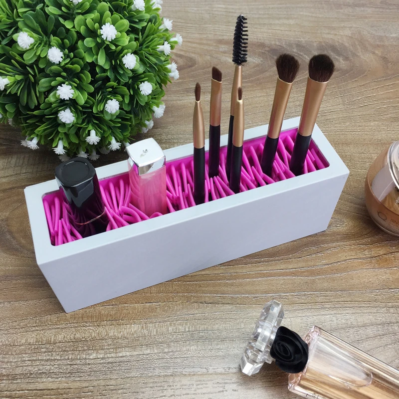 Женская коробка для хранения косметики полка кистей Бесплатная вставка