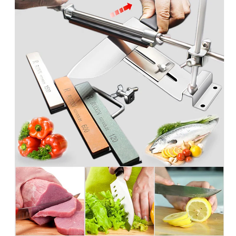 

Fixed-angle Knife Sharpener Kits WIth 4 Sharpening Stones For Kitchen Knives E7