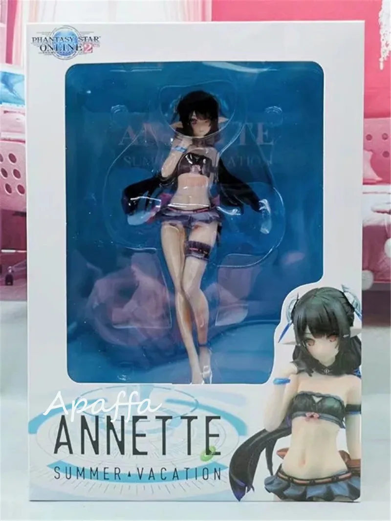 

24cm Anime Game Sexy Girl Figure Toys Phantasy Star Online 2 es Annette Swimsuit Ver. PVC Action Figure Toys Collection Model