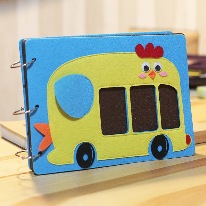Chick Детский пустой корпус Альбом DIY бумажный дневник ручная роспись мультфильм фотоальбом записная книжка для детей - Цвет: Chick