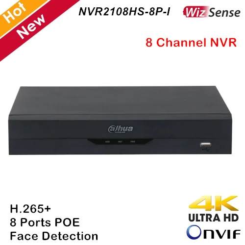 Dahua WizSense NVR2 I Series 8 канальный компактный сетевой видеорегистратор 1U обнаружение