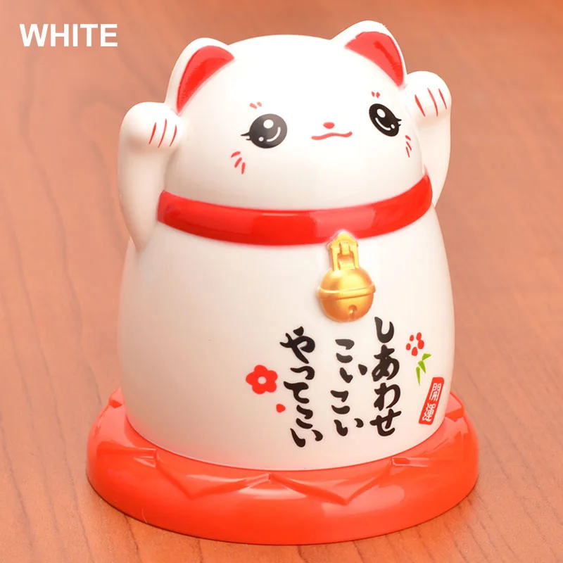 Диспенсер для зубочисток, коробка, держатель для гостиной, Китай, Lucky Cat, пластиковые коробки для хранения, бытовые кухонные аксессуары - Цвет: Белый