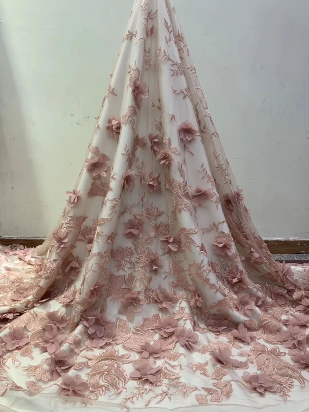 Новинка 2021 африканская кружевная ткань белый зеленый розовый цвет высокое