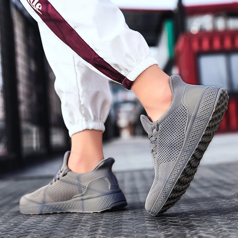 Мужские кроссовки сетчатые сверхлегкие дышащие спортивные для бега ходьбы