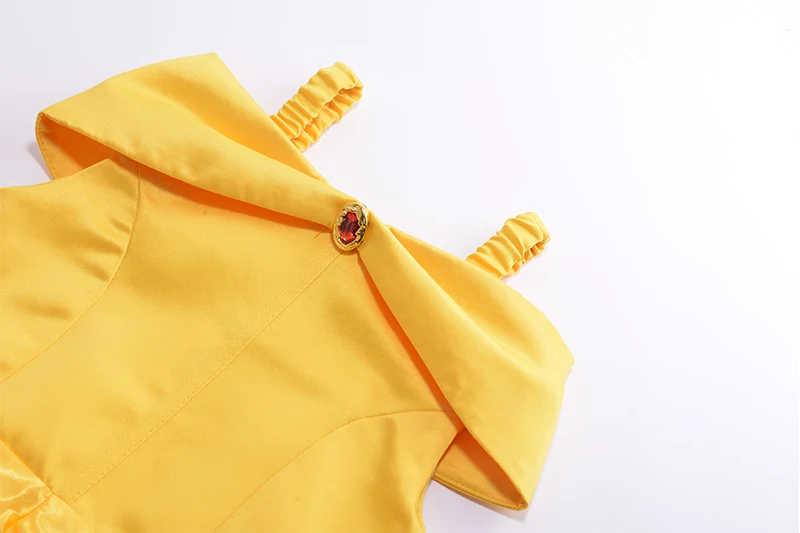 2017 Kids Girl Beauty and beast cosplay carnival costume kids belle princess dress for Christmas Halloween Dress For Girls 3-10y | Детская