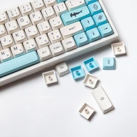 138 keys xda pbt keycaps for gmmk pro mechanical keyboard dye subbed sea salt theme blue white color xda keycaps 61 x7n7