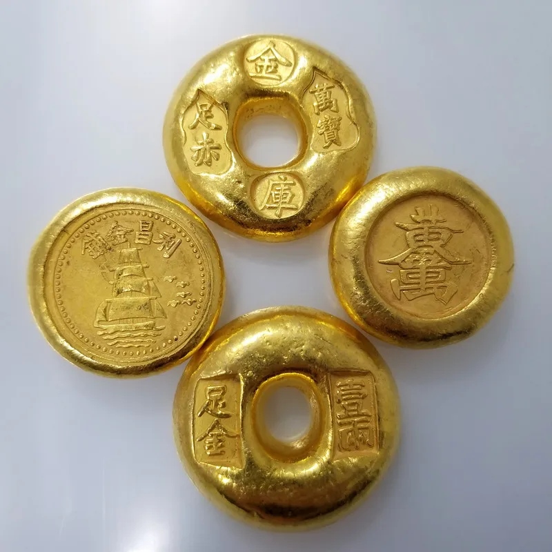 

Антикварные ремесла золотой слиток Золотая монета реквизит предлагая j65-j68