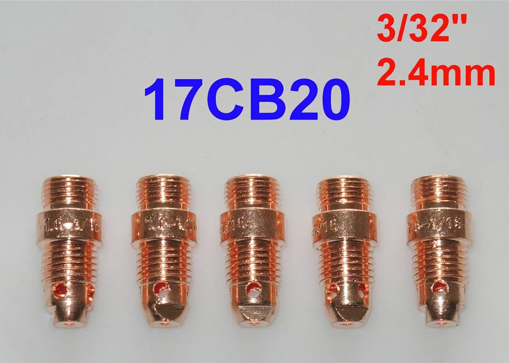 10 шт. 1/8 &quot3 2 мм 17CB20 короткий цанговый соединитель для WP17 18 26 TIG сварочный