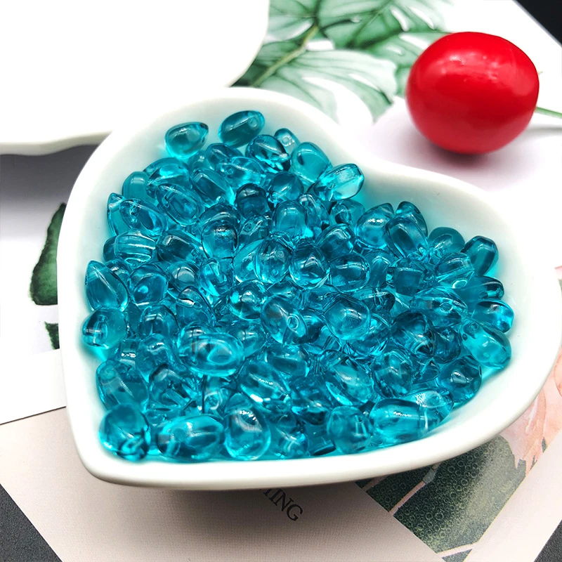 10 шт./упак. 6x9 мм бусины Материал стеклянные капли в форме лепестков подходит для