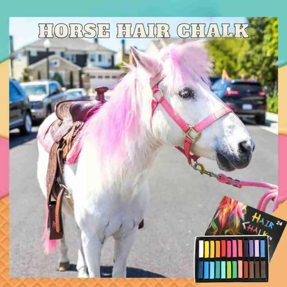 

24Colors/Set Hair Chalk Hair Dye Pen Temporary Washable De Easy Hair Color To Tinte Coloring Pelo Hair Chalk Dyeing Crayons F9H1