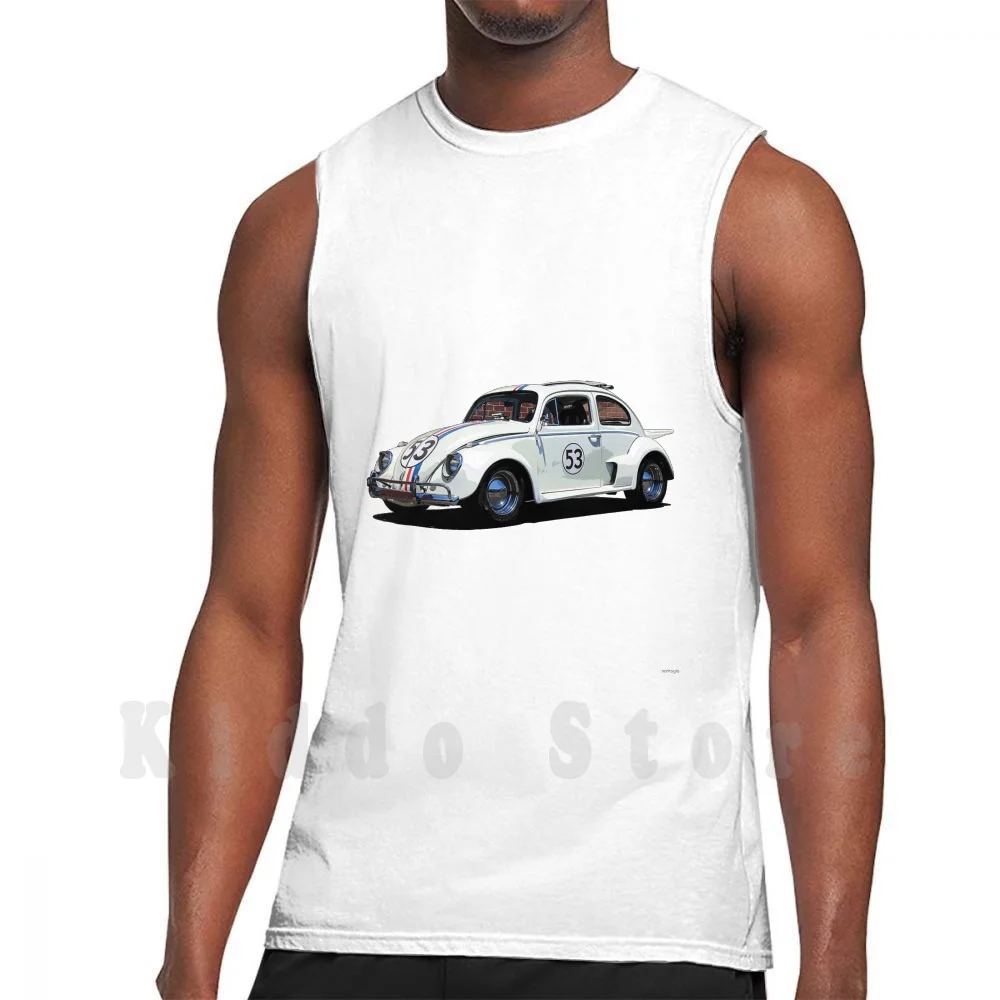 Herbie: полностью загруженные майки жилет из 100% хлопка значок автомобиля Herbie 53