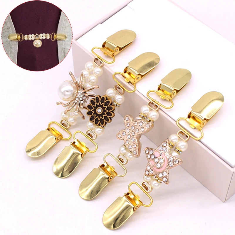 Retro Pear Butterfly Cardigan Duckbill Buckle for Women Sweater Blouse Shawl Clips Shirt Collar Duck Clip Clasps Brooch | Украшения и