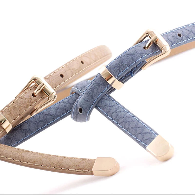 

105x1.1cm Female Pu Leather Snake Belts Women Thin Skinny Waist Belt For Dress Hot Pin Buckle Waistband