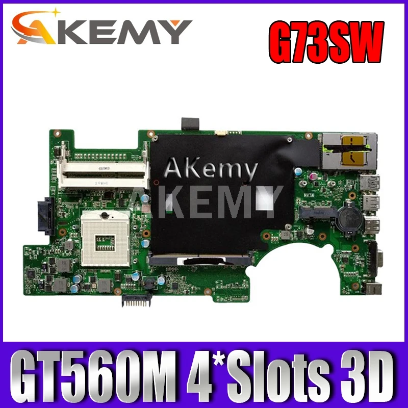 Материнская плата Akemy G73SW REV2.0 для For Asus G73S G73 ноутбука HD3000 100% полностью