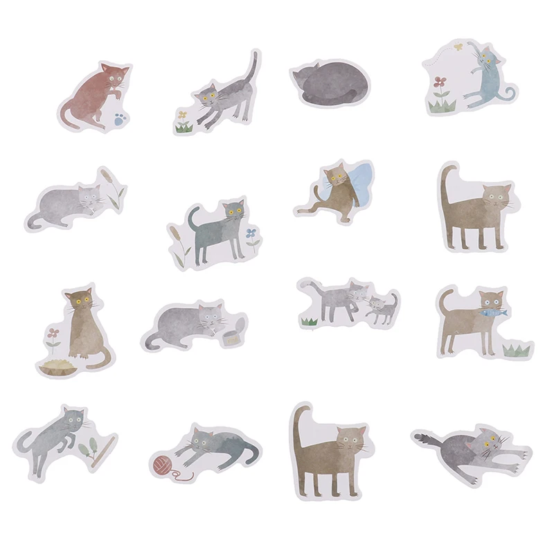 45 шт. серия кошачьих заболеваний бумажная наклейка для скрапбукинга планировщик