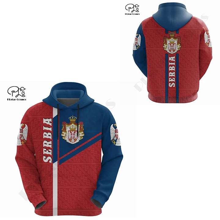 

PLstar Cosmos 3DPrint Newest Serbia Country Flag Unique Amazing Harajuku Pullover Streetwear Unisex Hoodies/Sweatshirt/Zip R-3