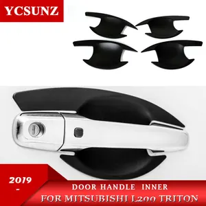 Внутренняя дверная ручка для Mitsubishi L200 Triton 2015 2016 2017 2018 2019 2020 Pajero Sport ABS Матовый Черный цвет