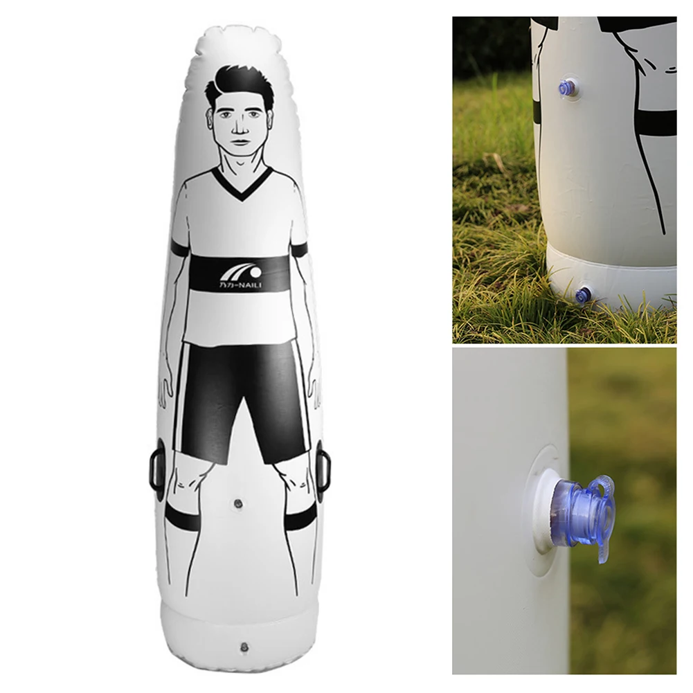 

175CM PVC Adult Inflatable Portable Football Training Goal Keeper Tumbler Standing Wall Dummy Football Practice Training Tool