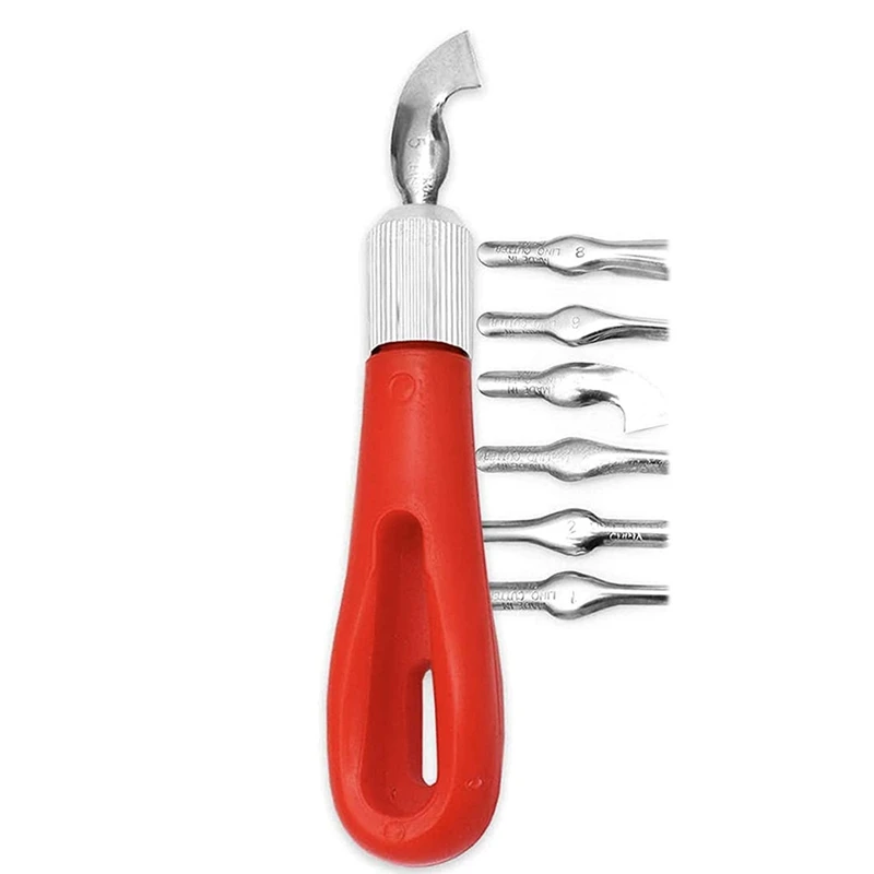 Набор для изготовления этикетки из резиновых блоков с режущими инструментами