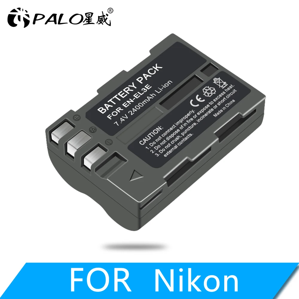 

Цифровая камера Nikon D70 D70S D90 D80 D100 D200 D300 D300S D700 2400 мА · ч EN-EL3e EN EL3e ENEL3e 7,4 В аккумулятор и зарядное устройство USB с ЖК-дисплеем