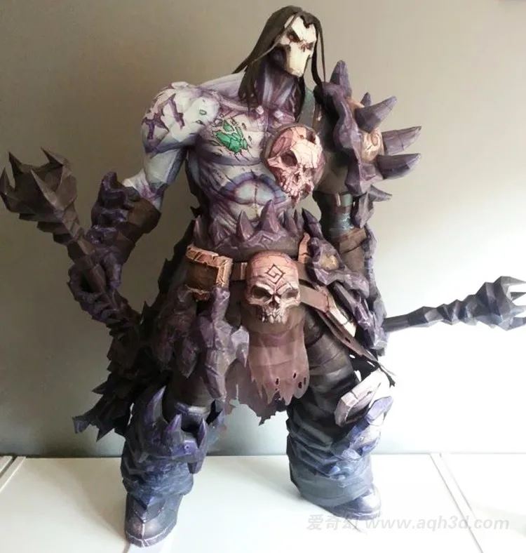 80 см Darksiders 2 гнев войны Guerra Бумага модель Genesis Модель Рисунок плакат с