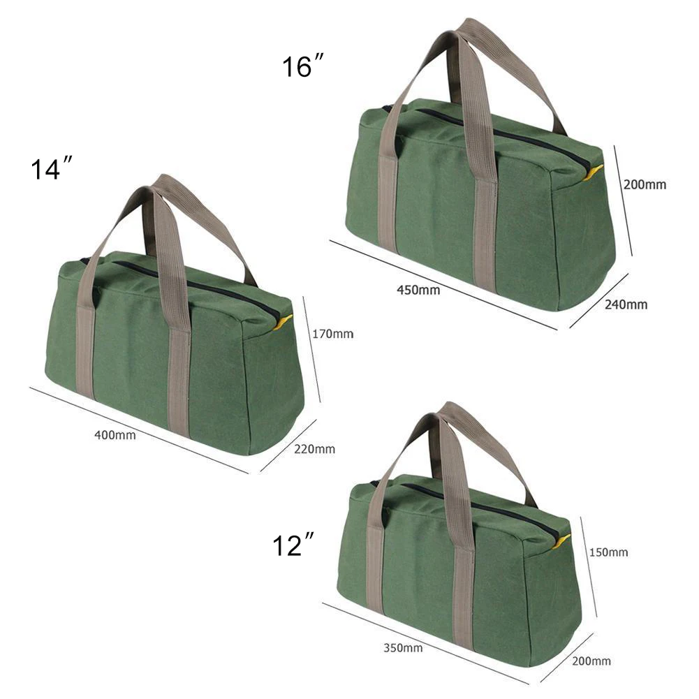 

Canvas Tool Storage Bag Pouch Motorcycle Car Hand Tools Organizer Green New