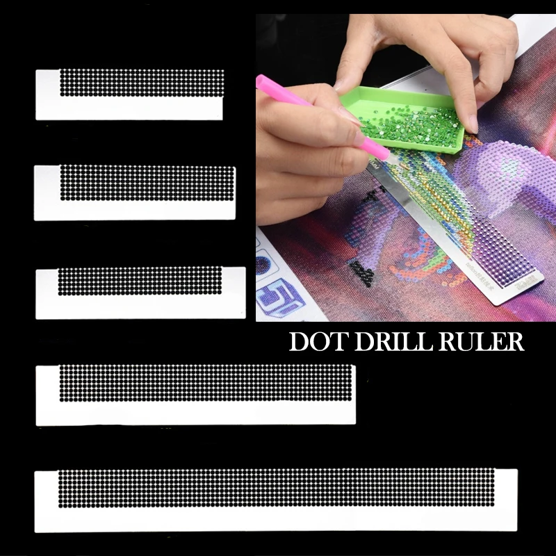 Набор для алмазной живописи 5D линейка из нержавеющей стали с 304 пустыми сетками