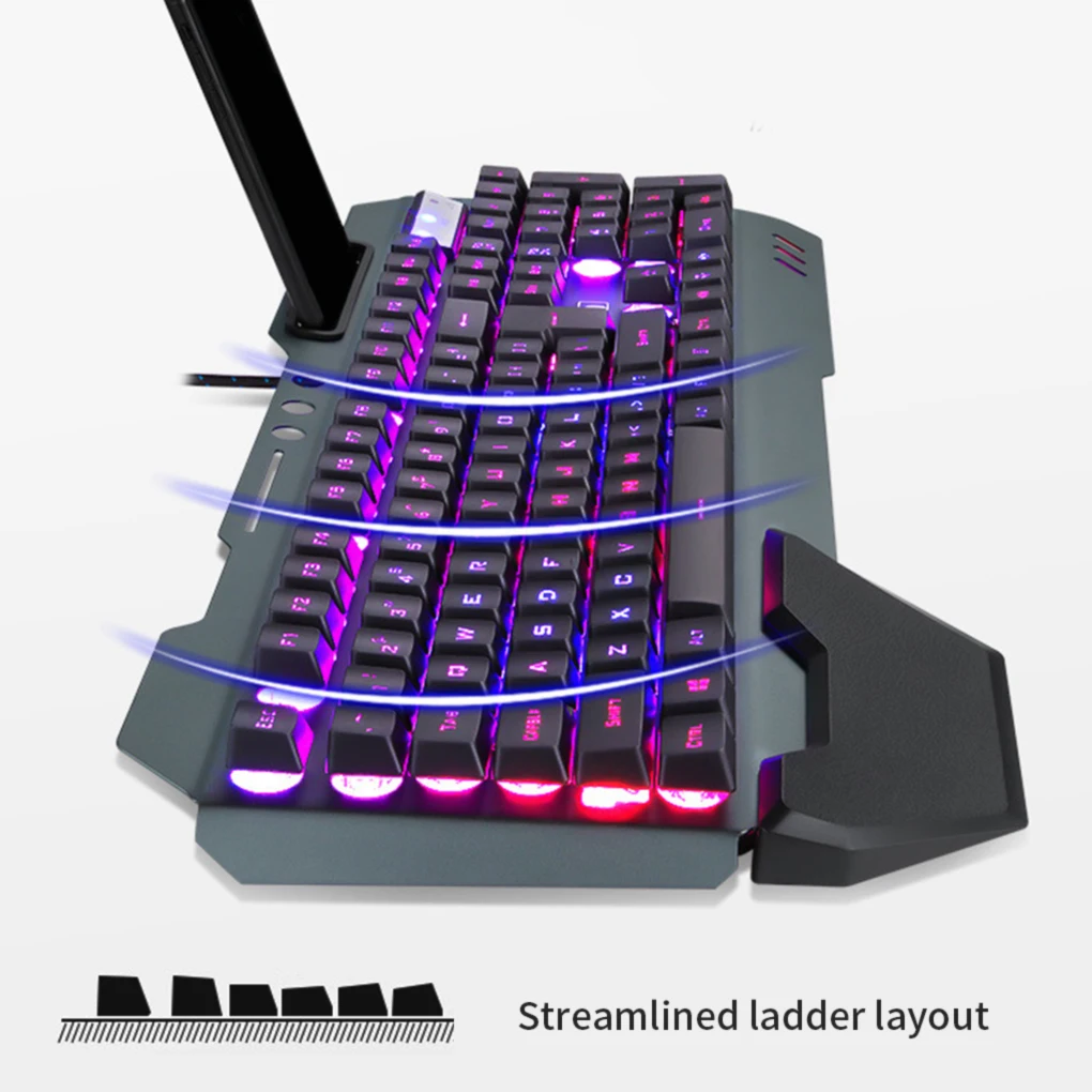 Игровая клавиатура Проводная Combo16 color RGB Светодиодный светящийся USB проводной