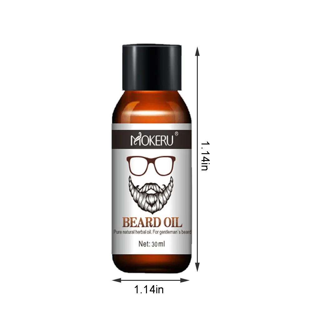 

100% Natural Organic Men Beard Growth Oil Products Hair Loss Treatment Conditioner For Groomed Fas30mlt Beard Growth 30ml