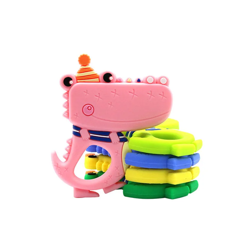 Новинка 1 шт. силиконовый Прорезыватель для зубов с мультяшным крокодилом