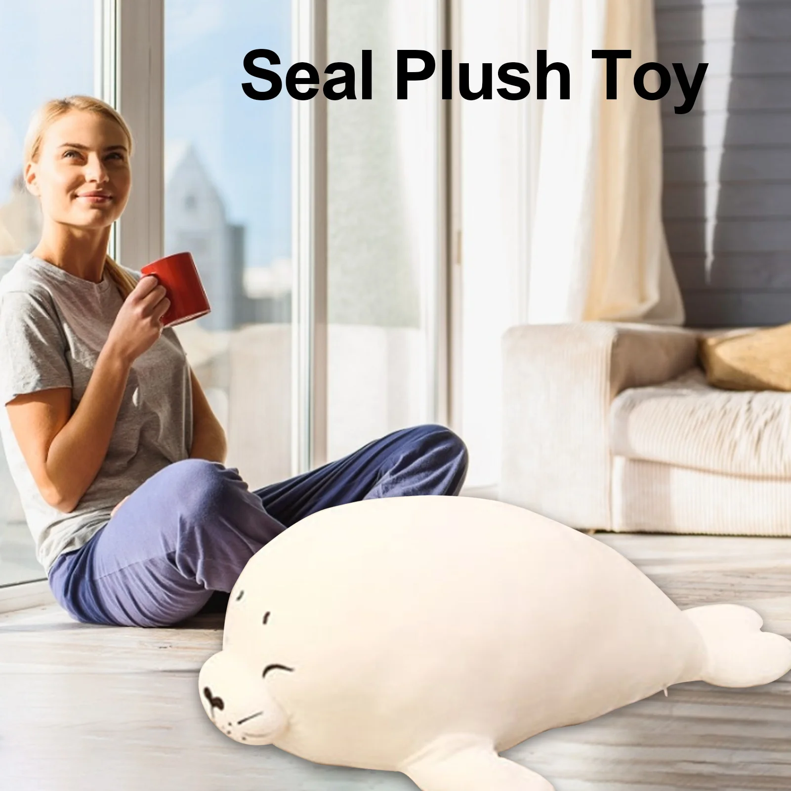 

Cotton Lying Seal Pillow Plush Toys Lovely Stuffed Animal Doll Kawaii Soft Plush Pillows Toy Stuffed Sea Animal Toys Home Decor