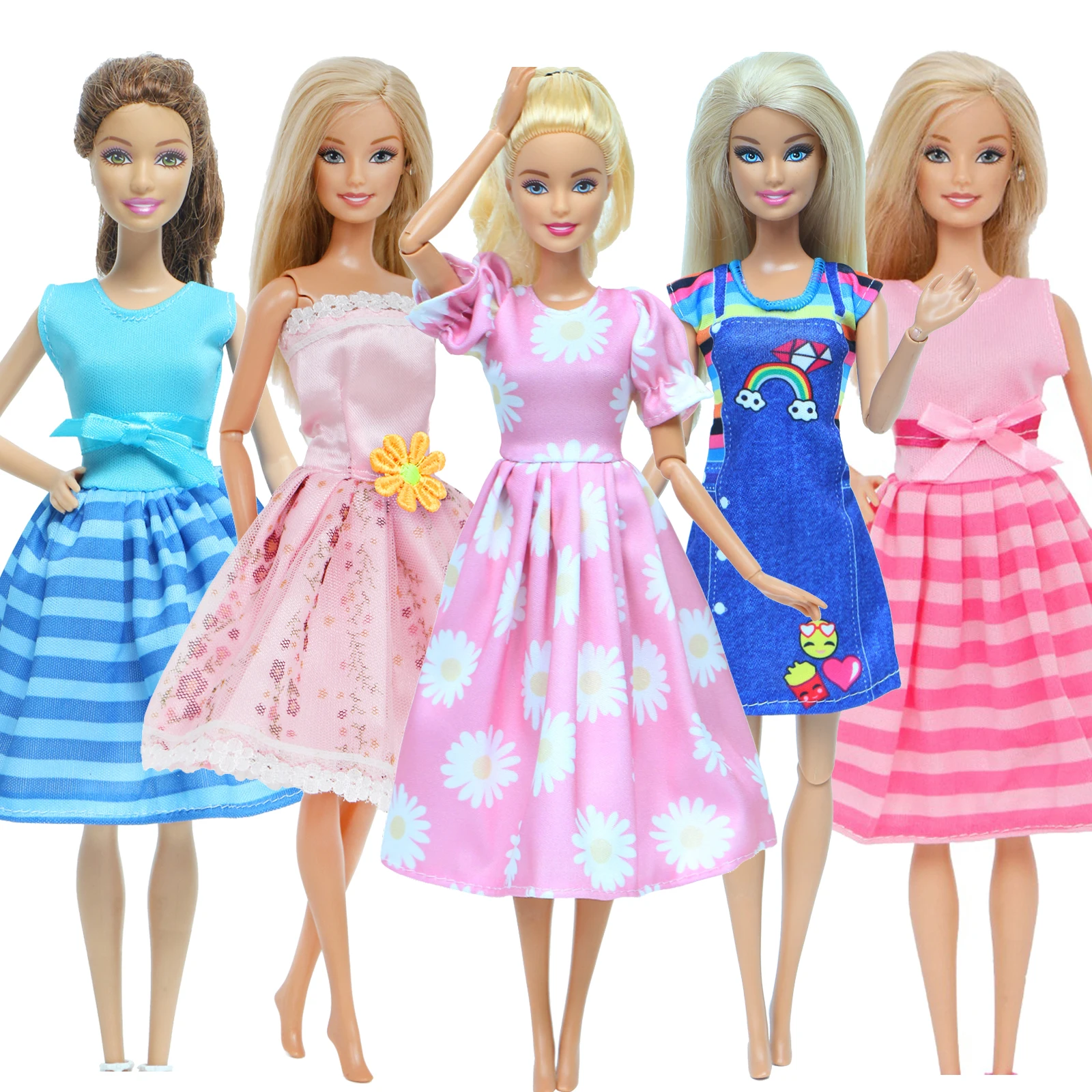 BJDBUS модное платье для куклы 5 комплектов кружевное мини-платье ручной работы