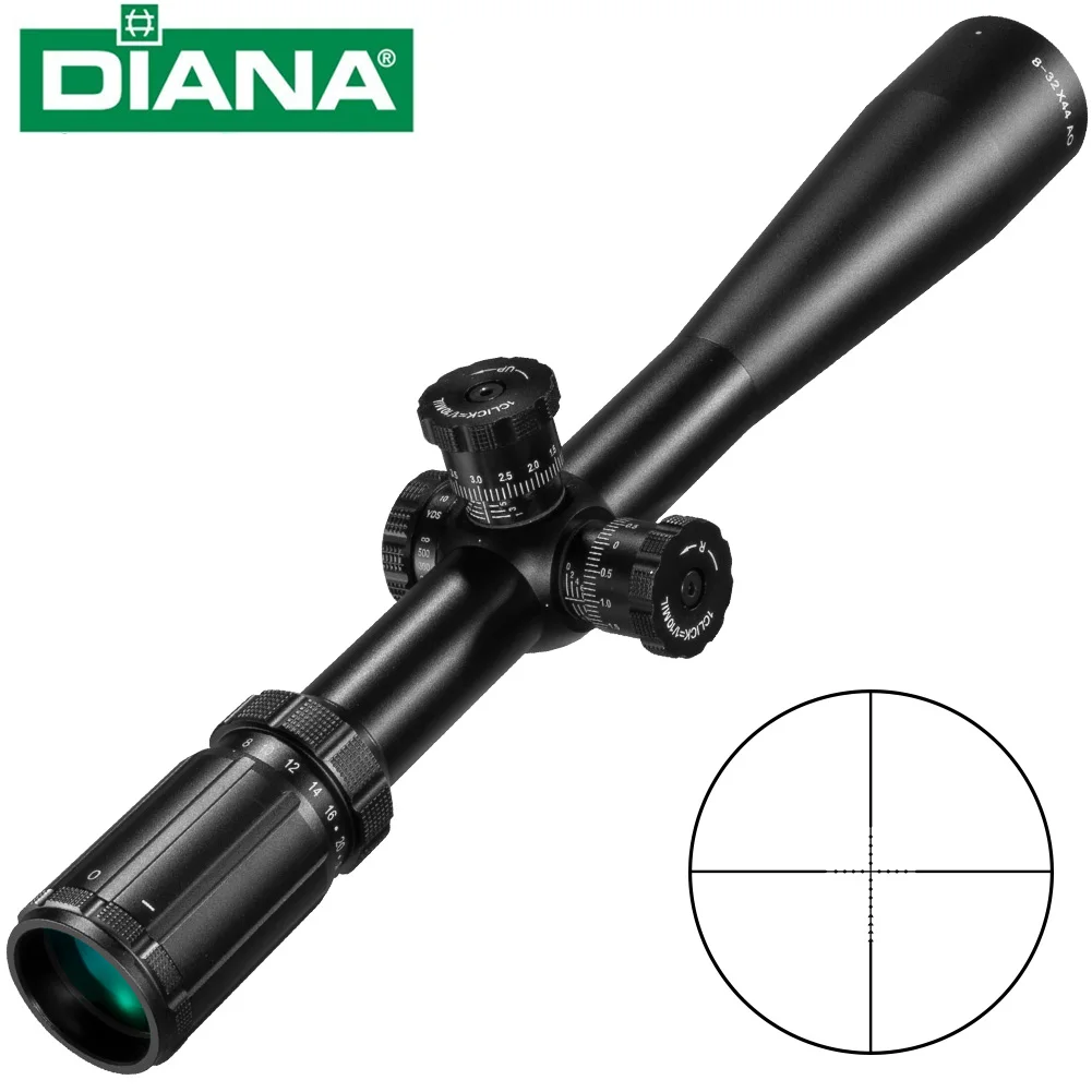 Прицел DIANA 8 32x44 AO прицел с первым фокусным расстоянием регулировкой FFP для охоты