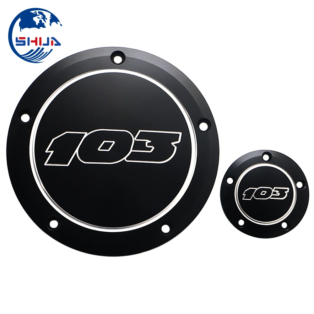 Black 103 Derby Cover Clutch Timing Timer Aluminum For Harley Touring Road King Dyna Softail Deluxe Night Train | Автомобили и