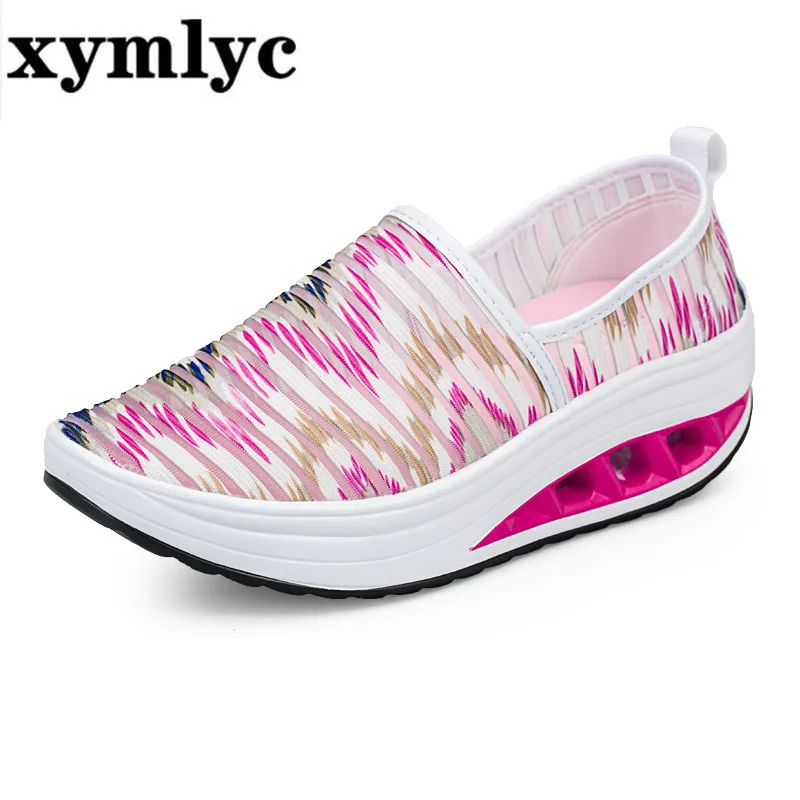 

2020 летние новые туфли-качалки; Повседневная обувь; Женская обувь без застежки на платформе; Легкие тонкие туфли; Обувь на платформе; Женские ...