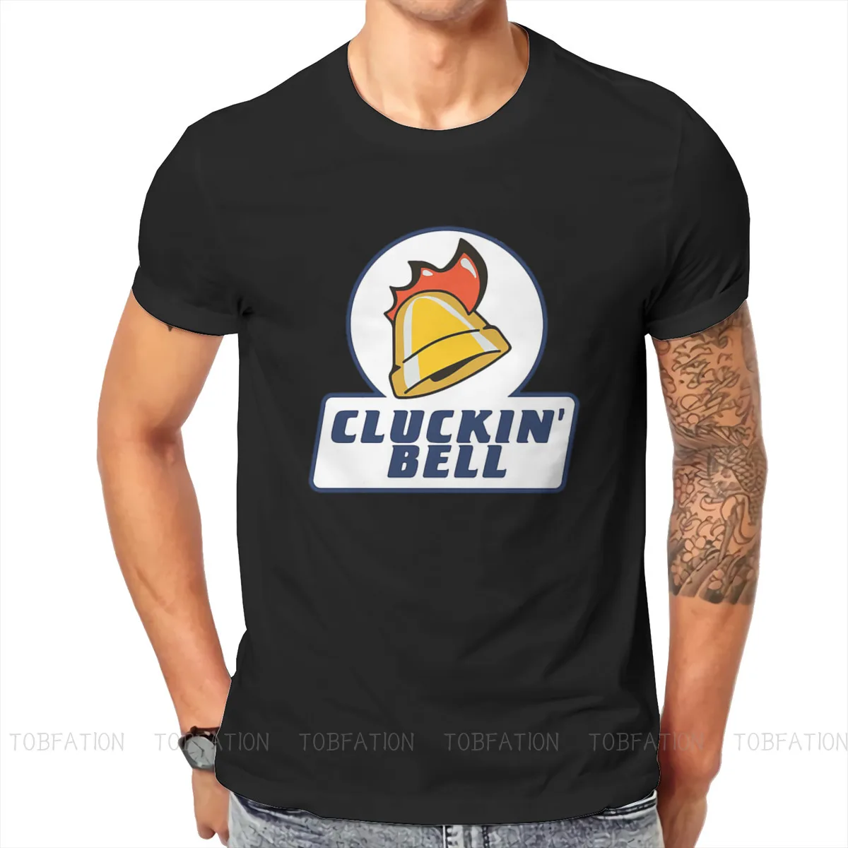 GTA Vice City-Camiseta de Cluckin' Bell para hombre, Camiseta estampada de talla grande Harajuku, ropa de cuello redondo 100% de algodón, gran oferta