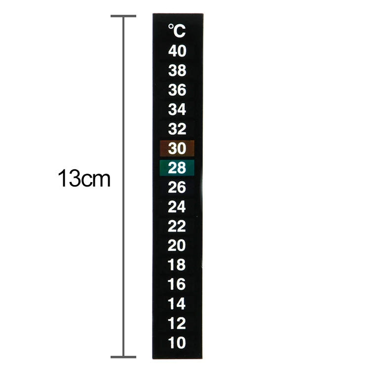 1Pcs Aquarium Fresh/Salt Fish Thermometer 3D Digital Electronic Temperature Measurement Fish Tank Temp Meter E2shopping - Color: Rectangular patches