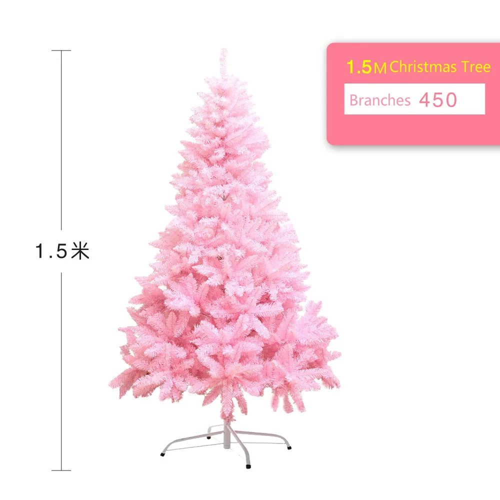 150cm Christmas Tree 120 см 150 см розовая Рождественская елка для дома, рождественские украшения, праздничные вечерние украшения - Цвет: 150cm Christmas Tree