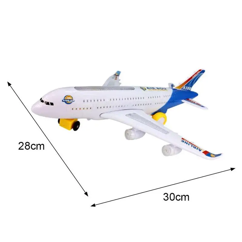 

Electric Glowing Airplane Toy Battery A380 Universal Light Aircraft Music Children's Gift V4X4