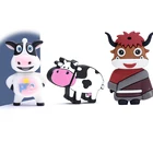 Флеш-накопитель из коровьей кожи, usb флеш-накопитель для крупного рогатого скота, 128 ГБ, 256 ГБ, карта памяти для животных, 4 ГБ, 8 ГБ, 16 ГБ, 32 ГБ, 64 ГБ, белый U-stick