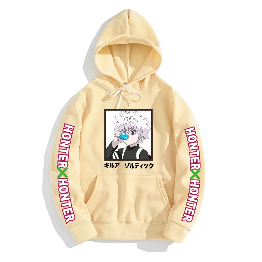 

2021 Hot Anime Hunter X Hunter Hoodies Men/women Fashion Hip Hop Harajuku New High Quality killua eyes Hoodies and Sweatshirt