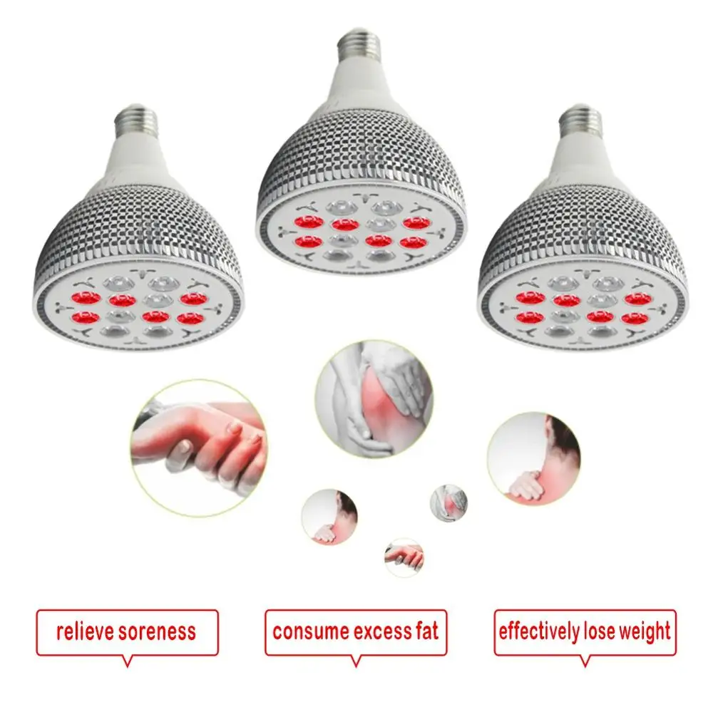 

Pain Relief 660nm 850nm 660nm Red Light Therapy PAR24 holder red Therapy bulb lamp for Skin and Pain,led grow light